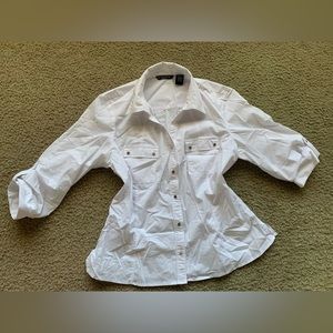 Zac & Rachel White Button Down Shirt Women’s